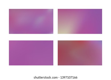 Abstract colored blurred gradient mesh background Set of Festive abstract backgrounds