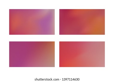 Abstract colored blurred gradient mesh background Set of Color transition.