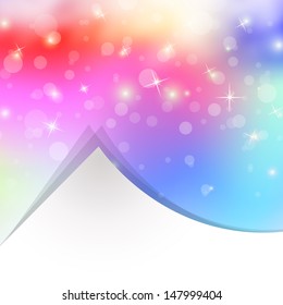 Abstract colored bokeh background with copy space 