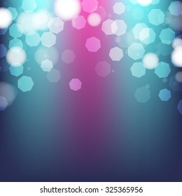 Abstract colored bokeh vector background.