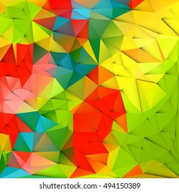 Abstract colored bright autumn background, triangular geometric style