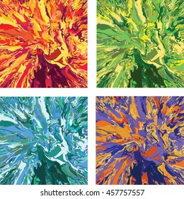 Abstract colored bright backgrounds set. Vector illustration.