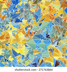 Abstract colored bright summer background with triangles