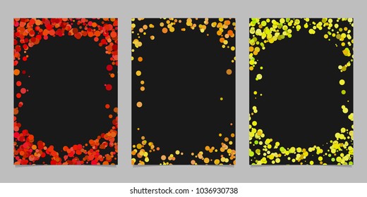 Abstract colored brochure template background set with dots - vector graphic designs