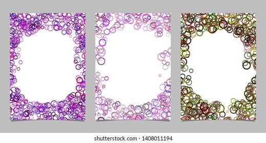 Abstract colored brochure template background set - vector graphic designs