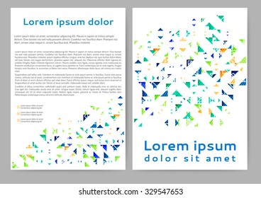 Abstract colored brochure template with geometric elements for your business