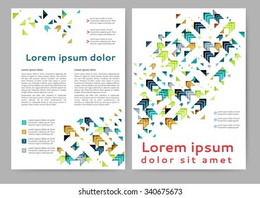 Abstract colored brochure template with geometric elements for your business