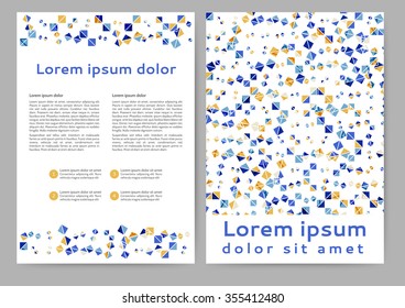 Abstract colored brochure template with geometric elements for your business