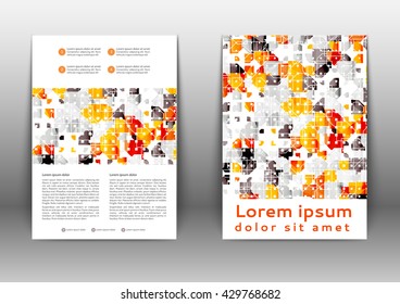 Abstract colored brochure template with geometric elements for your business