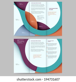 Abstract colored brochure template for your business