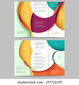 Abstract colored brochure template for your business