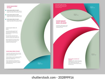 Abstract colored brochure template for your business