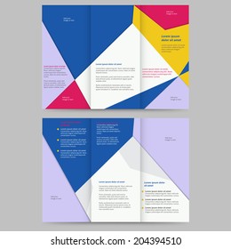 Abstract colored brochure template for your business