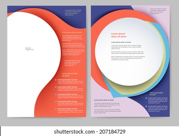 Abstract colored brochure template for your business
