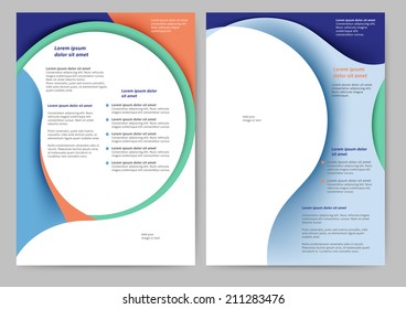 Abstract colored brochure template for your business