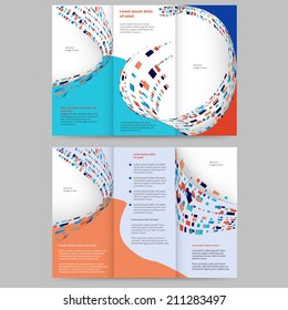 Abstract colored brochure template for your business