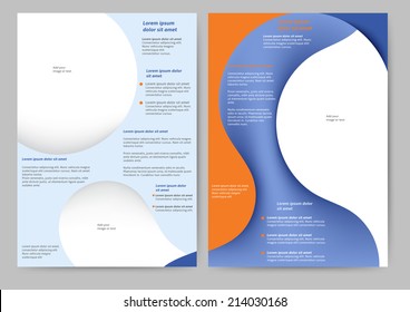 Abstract colored brochure template for your business