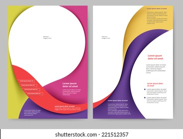 Abstract colored brochure template for your business