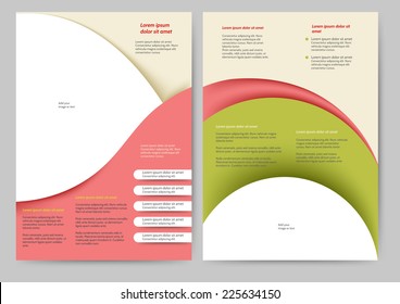 Abstract colored brochure template for your business