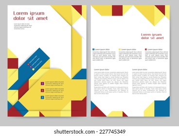 Abstract colored brochure template for your business
