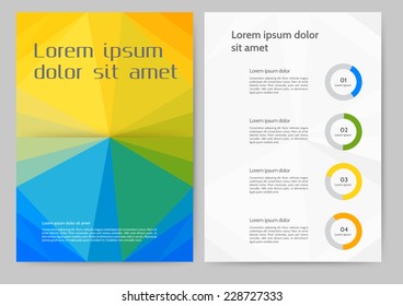 Abstract colored brochure template for your business