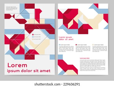 Abstract colored brochure template for your business