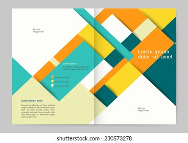 Abstract colored brochure template for your business