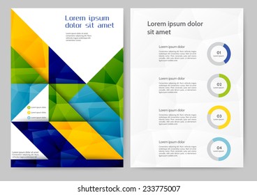 Abstract colored brochure template for your business