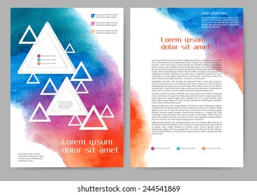Abstract colored brochure template for your business