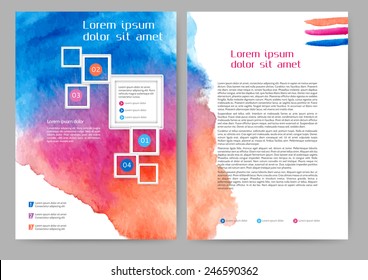 Abstract colored brochure template for your business