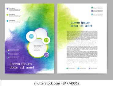 Abstract colored brochure template for your business