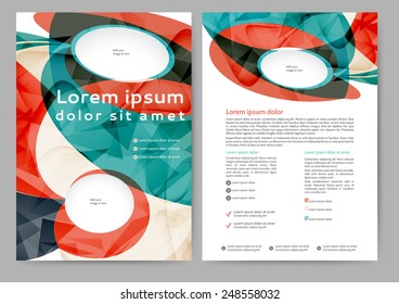 Abstract colored brochure template for your business