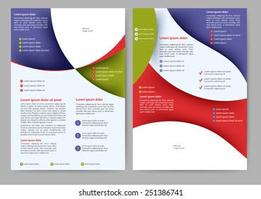 Abstract colored brochure template for your business
