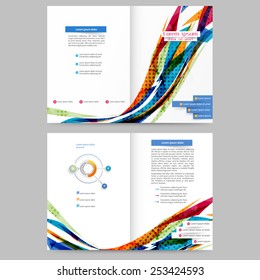 Abstract colored brochure template for your business
