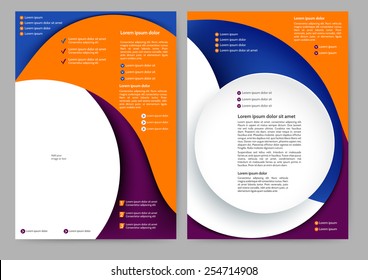 Abstract colored brochure template for your business