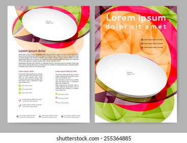 Abstract colored brochure template for your business