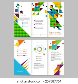 Abstract colored brochure template for your business
