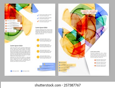 Abstract colored brochure template for your business