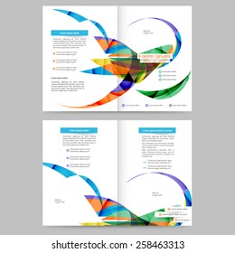 Abstract colored brochure template for your business