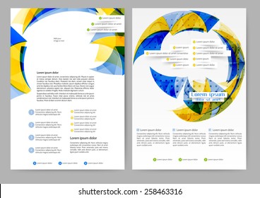 Abstract colored brochure template for your business