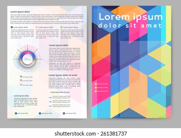 Abstract colored brochure template for your business