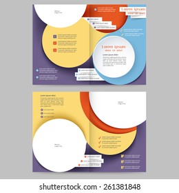 Abstract colored brochure template for your business