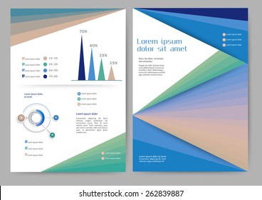 Abstract colored brochure template for your business