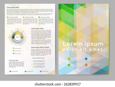 Abstract colored brochure template for your business