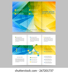 Abstract colored brochure template for your business