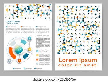 Abstract colored brochure template for your business