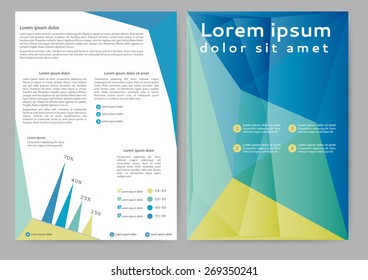 Abstract colored brochure template for your business