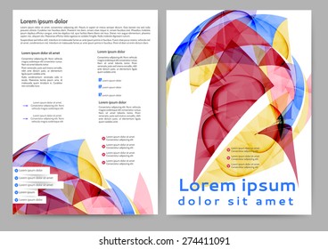 Abstract colored brochure template for your business