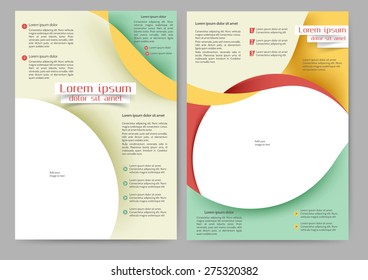 Abstract colored brochure template for your business
