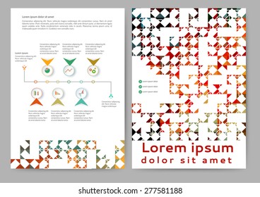 Abstract colored brochure template for your business